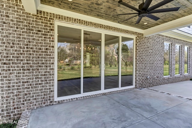 11707 Grigsby Chapel Rd, Knoxville, TN 37934 - view of patio with a ceiling fan and a sunroom