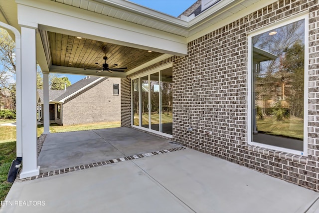 11707 Grigsby Chapel Rd, Knoxville, TN 37934 - view of patio / terrace featuring a ceiling fan