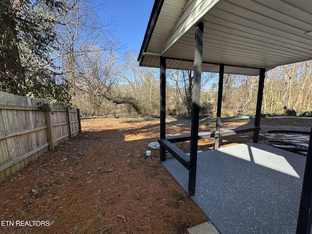 view of yard with a patio