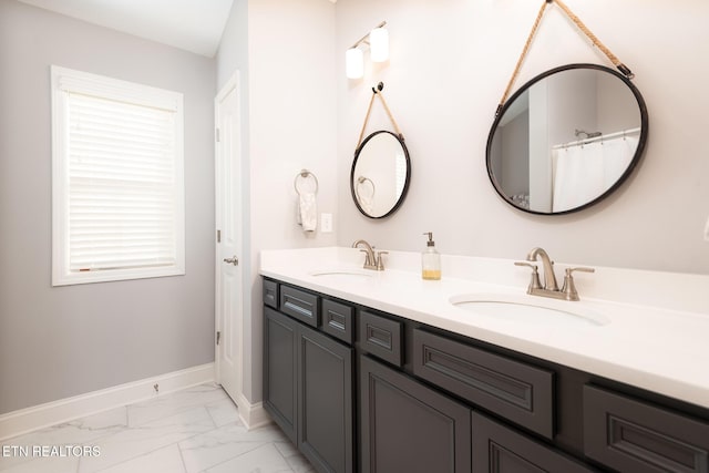 bathroom with vanity