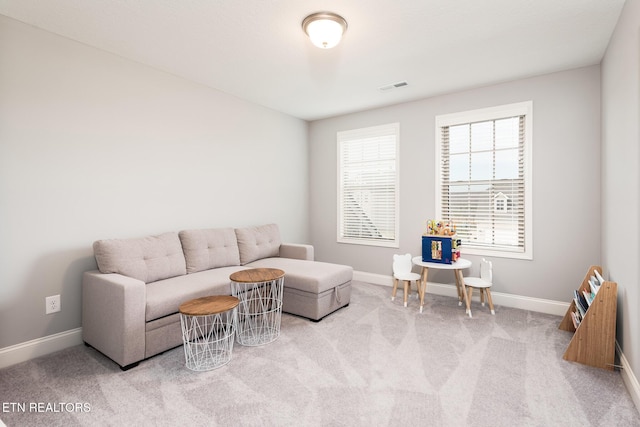 view of carpeted living room