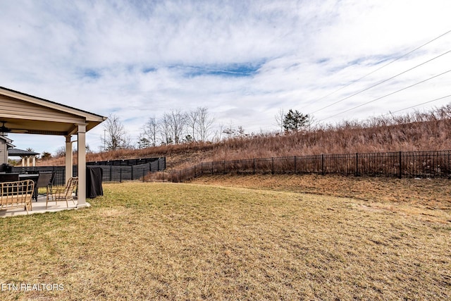 view of yard featuring a patio