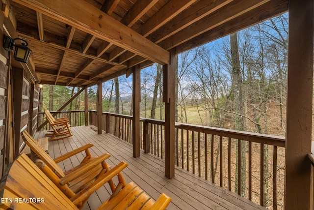 view of wooden terrace