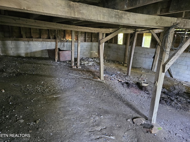 view of basement