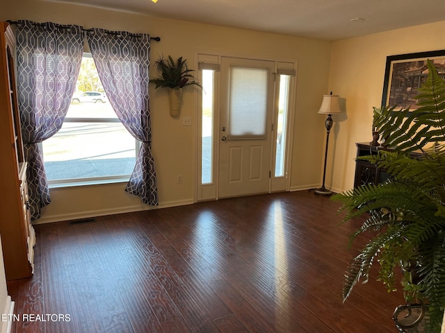 entryway featuring dark hardwood / wood-style flooring