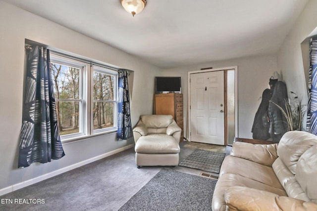 view of carpeted living room