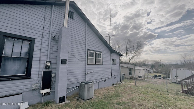 view of property exterior featuring cooling unit