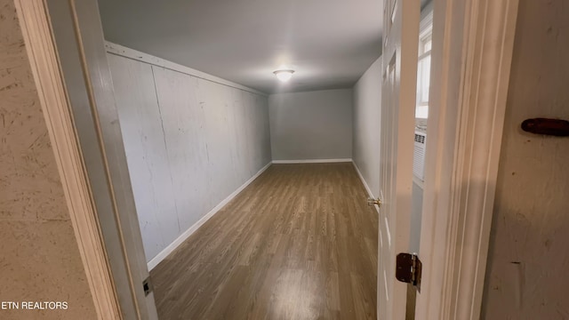 empty room featuring hardwood / wood-style flooring