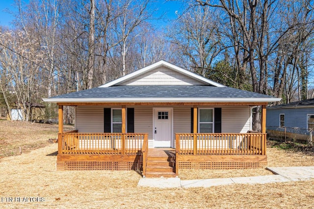 view of front of property with a porch