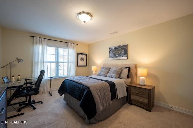 view of carpeted bedroom