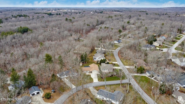 bird's eye view featuring a residential view