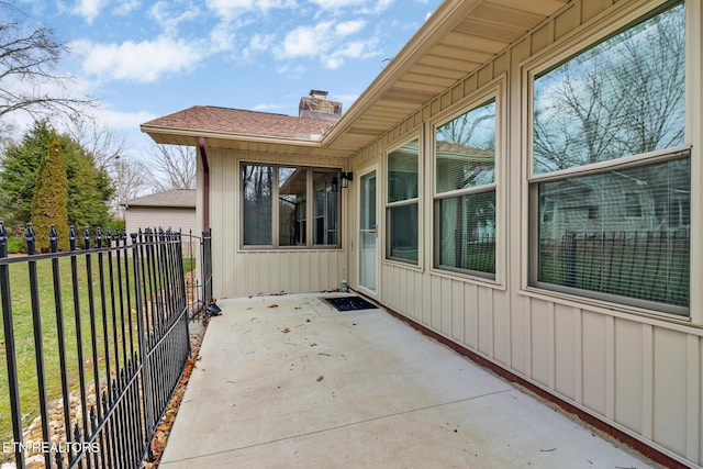 view of patio with fence