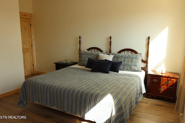 bedroom featuring wood-type flooring