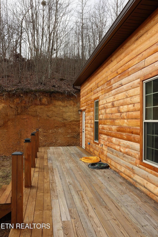 view of wooden deck