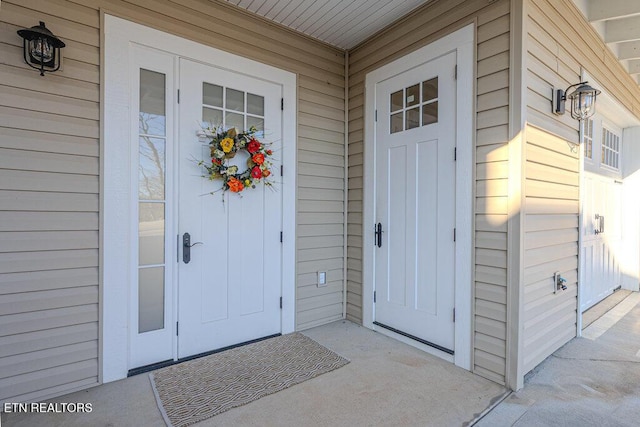 view of doorway to property