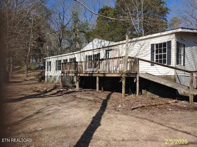 exterior space with a deck