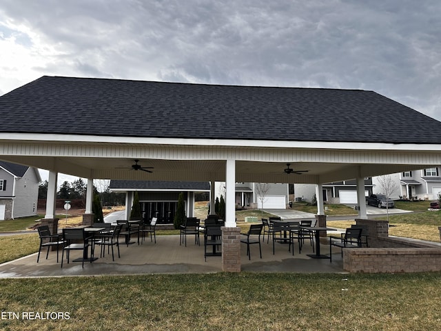 8035 Tree Line Ln, Corryton, TN 37721 - exterior space with a lawn, a gazebo, and a patio area
