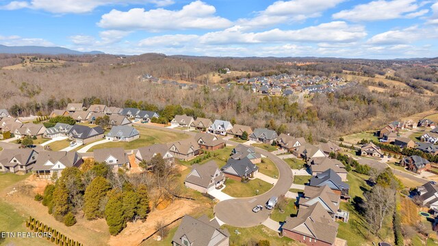 aerial view featuring a residential view