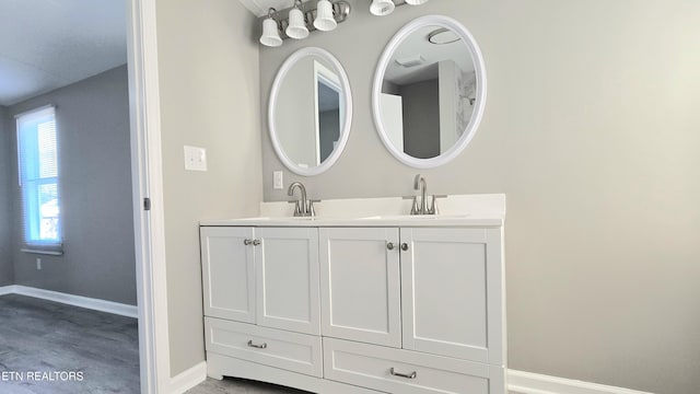 bathroom with vanity