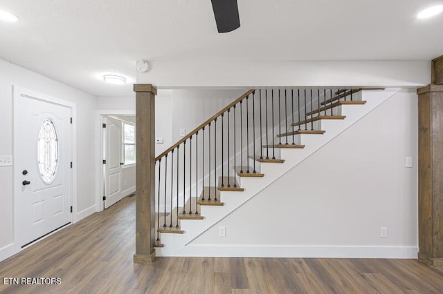 entryway featuring hardwood / wood-style floors