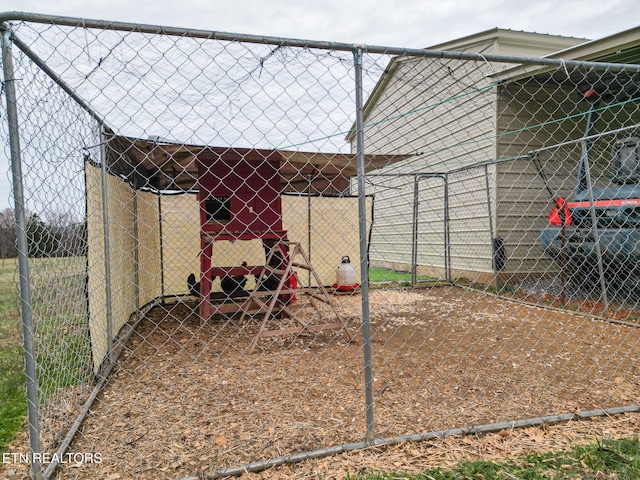 exterior space featuring an outbuilding