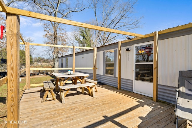 view of wooden terrace