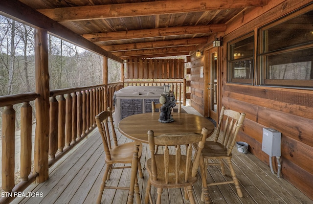 view of wooden terrace