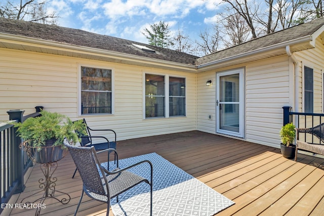 view of wooden deck