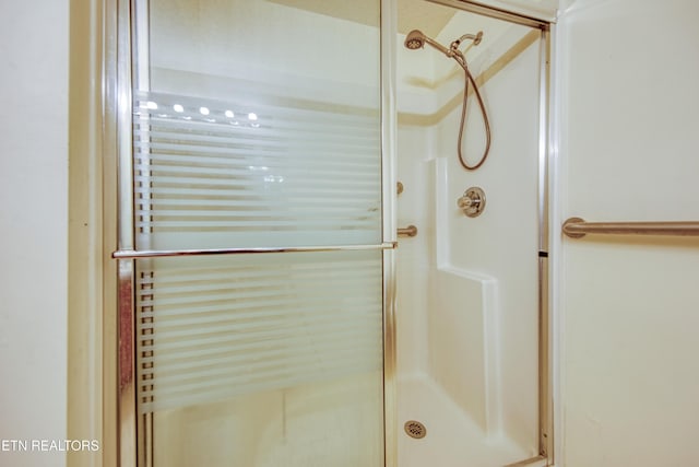 full bathroom featuring a shower stall