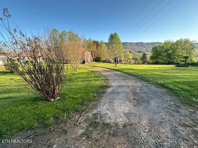 view of street featuring a rural view