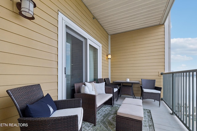 balcony with an outdoor living space