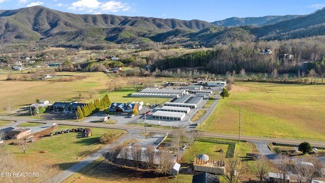 aerial view featuring a mountain view