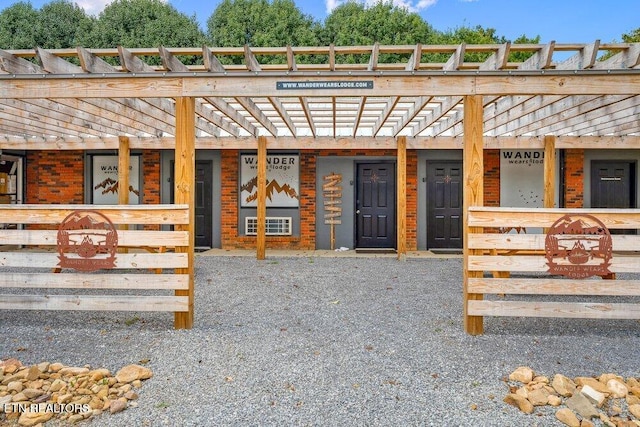 view of horse barn