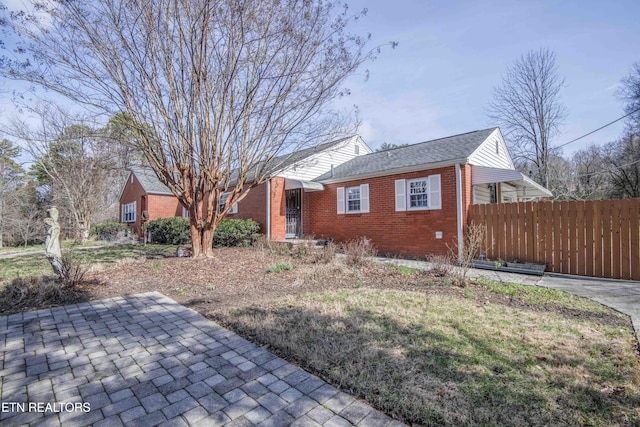 single story home featuring a patio area