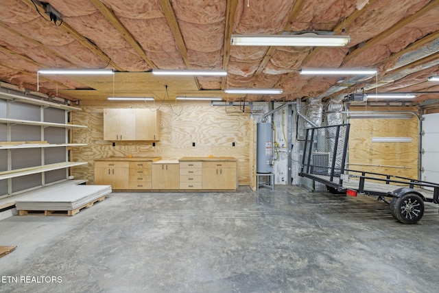 interior space featuring water heater