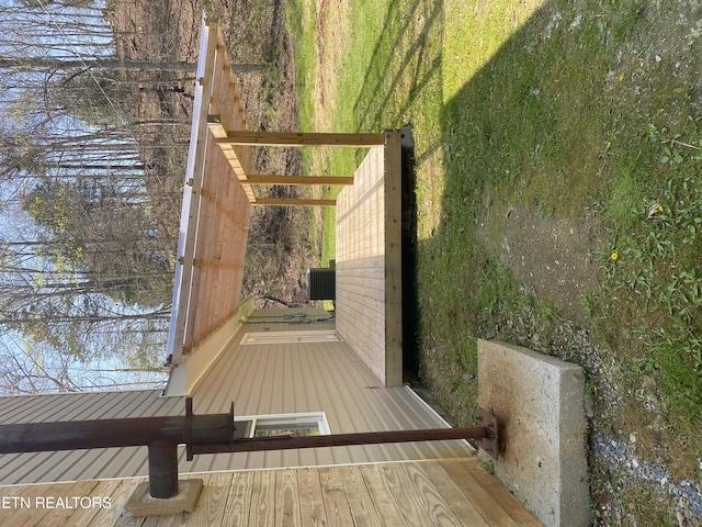 view of dock area