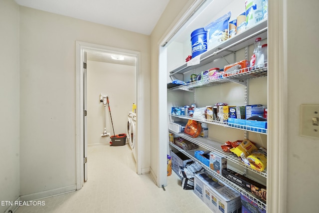 interior space with independent washer and dryer