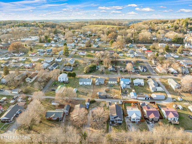 aerial view featuring a residential view