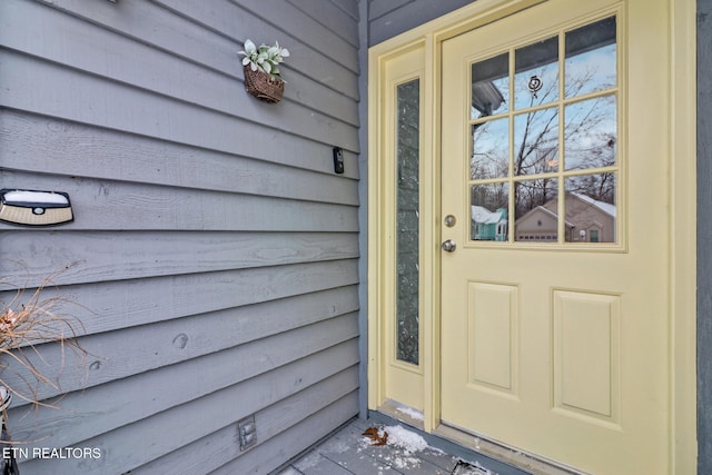 view of doorway to property