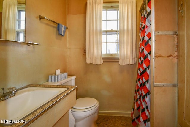 bathroom with a sink and toilet