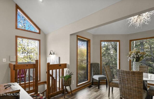 3809 Ravens Den Way, Sevierville, TN 37862 - interior space with vaulted ceiling and wood finished floors