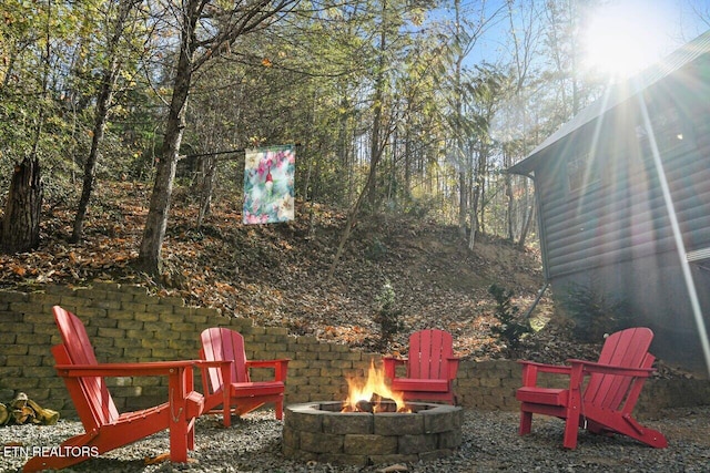 3809 Ravens Den Way, Sevierville, TN 37862 - view of yard with an outdoor fire pit