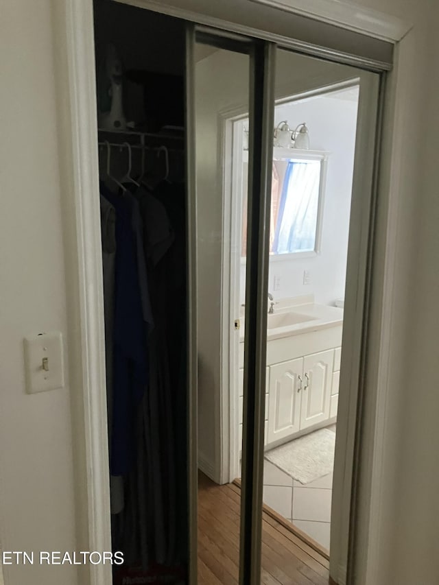 closet with a sink