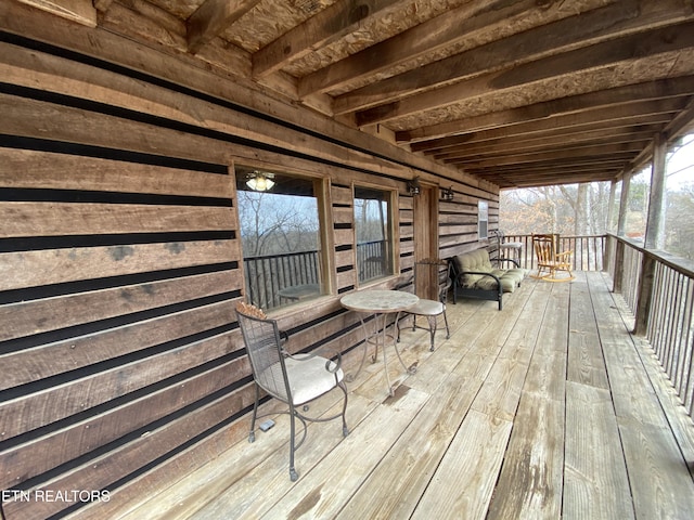 view of wooden terrace