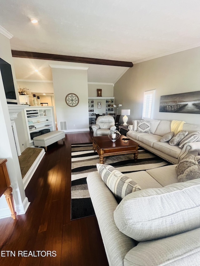 353 Southshore Dr, Greenback, TN 37742 - living room featuring ornamental molding and wood-type flooring