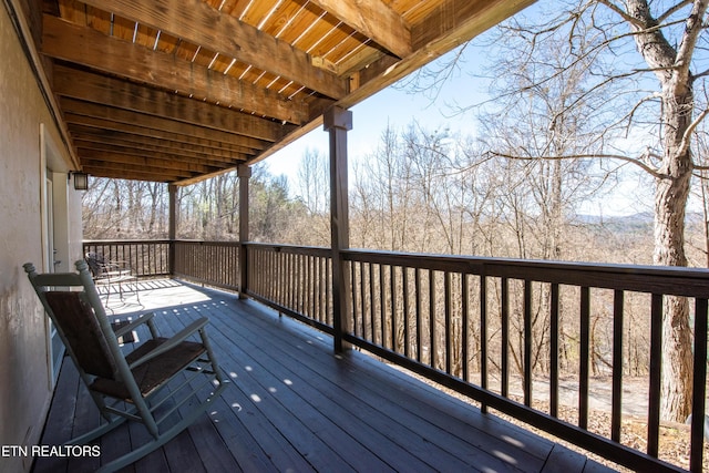 view of wooden deck