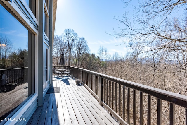 view of wooden deck