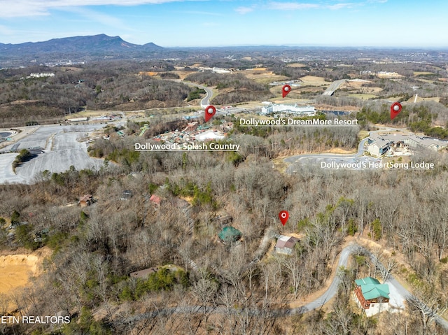 2201 Applewood Rd, Pigeon Forge, TN 37862 - bird's eye view featuring a mountain view