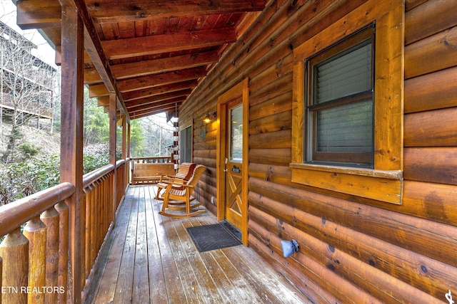 view of wooden terrace