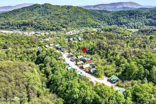 3412 Merlin Way, Pigeon Forge, TN 37862 - birds eye view of property with a view of trees and a mountain view